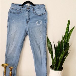 High raise straight legged cropped Madewell Denim
